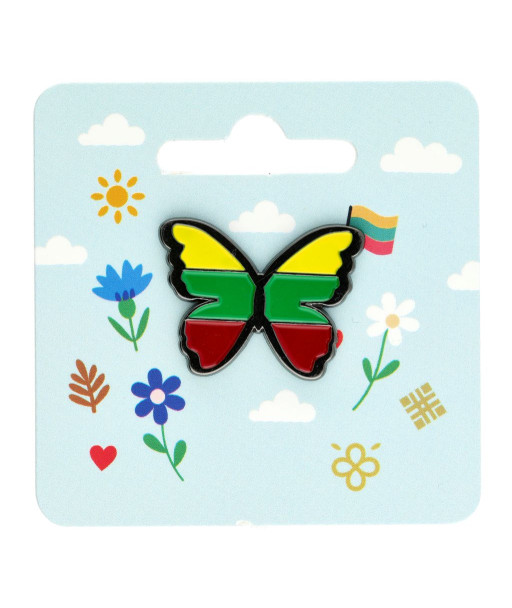 Ženkliukas drugelis Lietuvos trispalvė